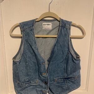 Old Navy Classic Blue Denim Vest